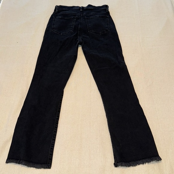 Ann Taylor LOFT Flare Crop Black Denim Jeans - Picture 6 of 8